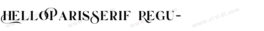 HelloParisSerif Regu字体转换